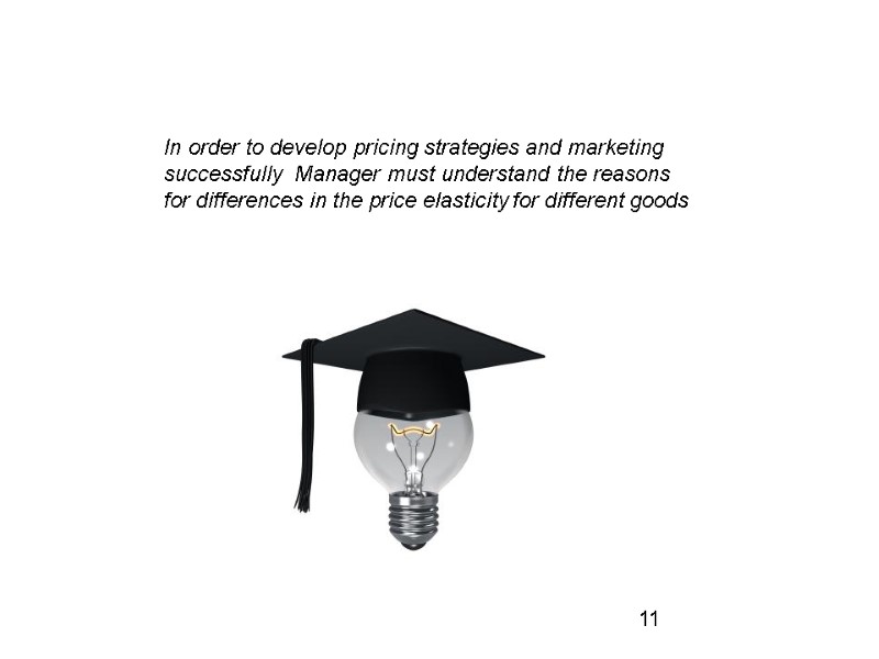 In order to develop pricing strategies and marketing successfully  Manager must understand the